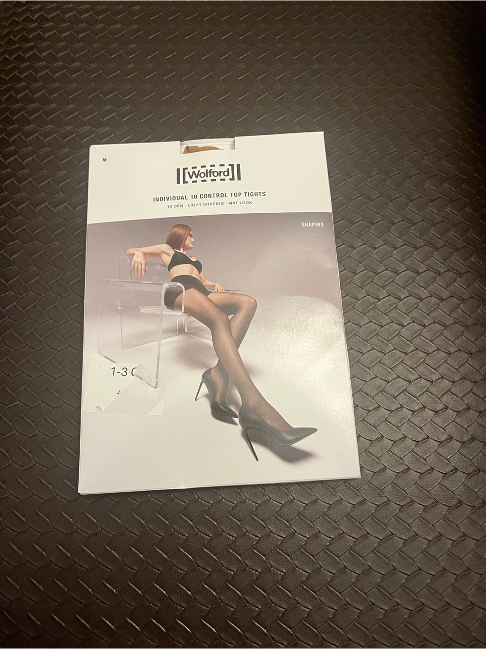 Wolford Individual 10 Control Top Sheer Cosmetic Tights Medium New (Open Pack)